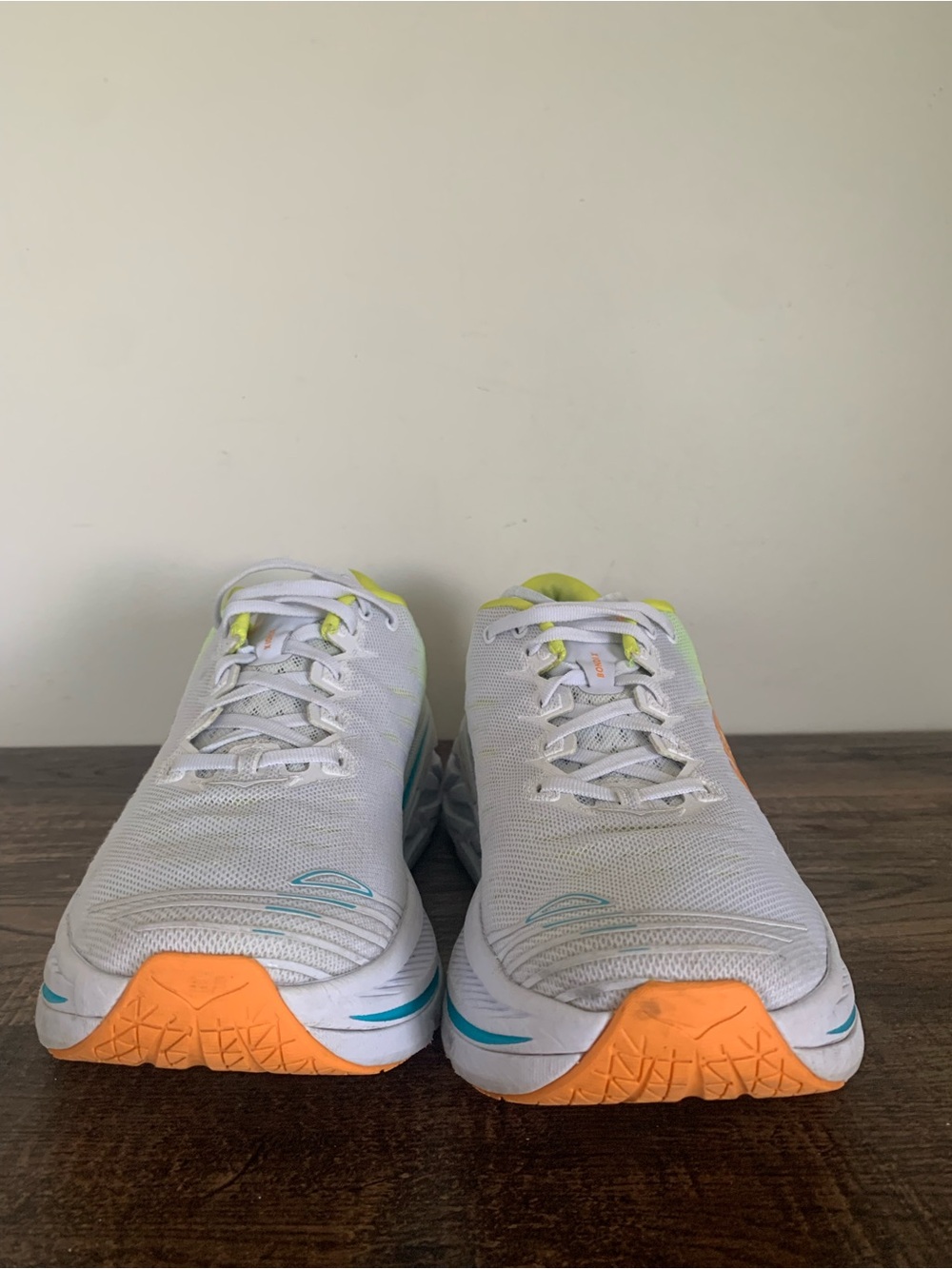 Hoka One Bondi X White Yellow Running Shoes Men's Sz 10.5 B - Picture 8 of 11